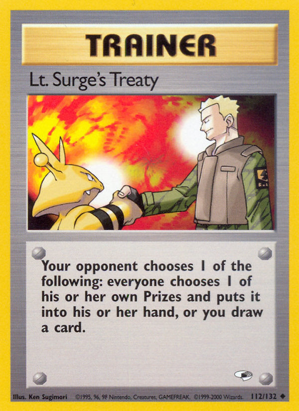 Gym Heroes Lt. Surge's Treaty #112/132 unlimited
